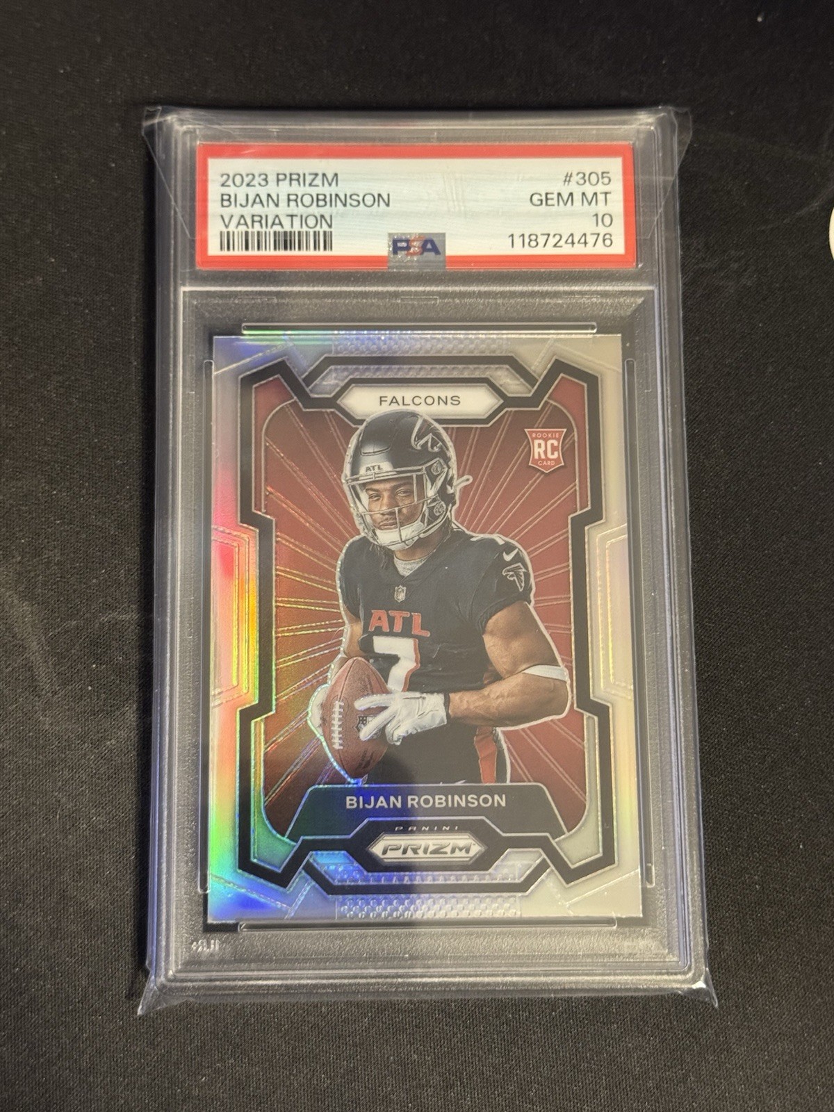 2023 Panini Prizm Rookie Variation Bijan Robinson #305 Silver Prizm (RC) PSA 10