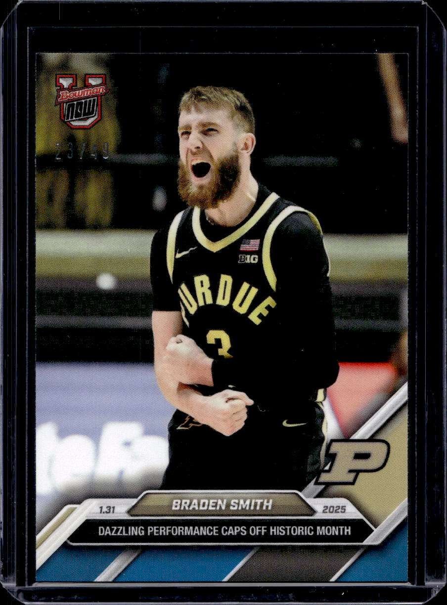 2024-25 Bowman U Now Topps #56 Braden Smith Blue Parallel Card #d 23/49