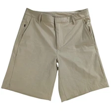 All In Motion Mens 32 Khaki Stretch Performance Shorts Lightweight Active