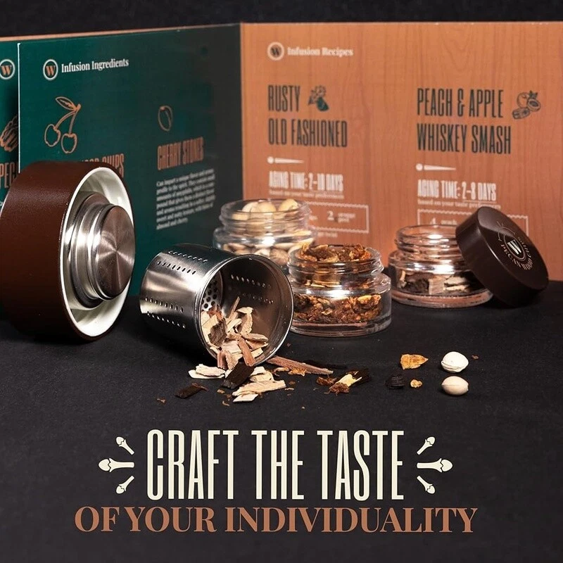 Kit para hacer whisky juego de jarra de infusión de bourbon hágalo usted mismo regalos hombres experiencia única Foto 4 de 4