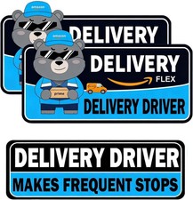 Flex Delivery Driver Car Magnet, 3PCS Frequent Stops Removable Set, Delivery Veh