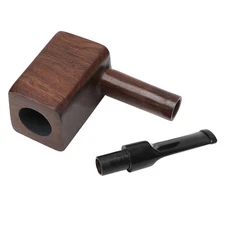 Handmade Briar Wood Tobacco Pipe 3mm filter  Classic Smoking Pipes Cleaner Set