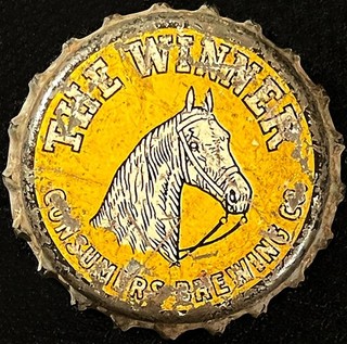 THE WINNER PRE PROHIBITION SOLID CORK BEER BOTTLE CAP CONSUMER'S NEWARK OHIO PRO
