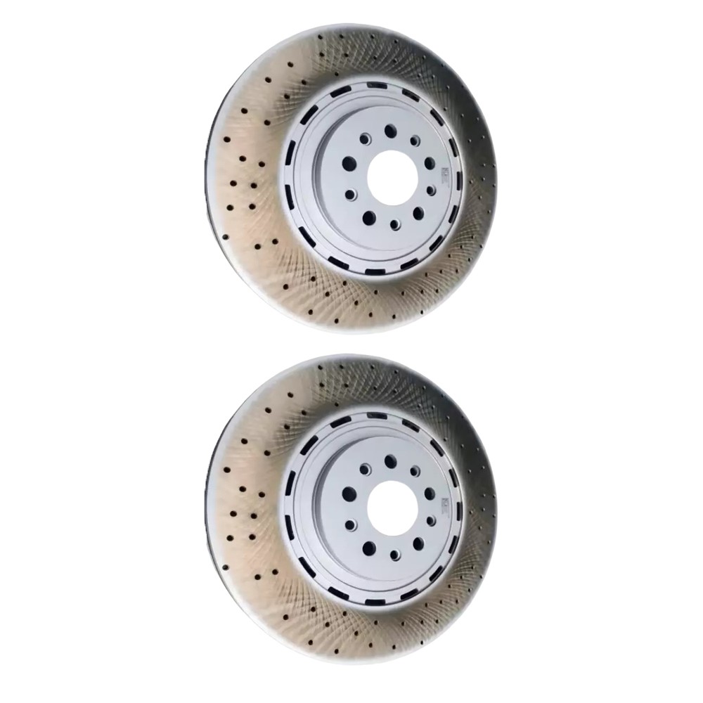 2pcs Brand New For 2017-2022 Maserati Levante S Front Brake Disc Dimpled Rotors