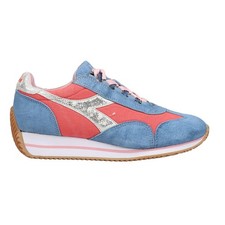 diadora Equipe H Canvas Stone Wash Evo Lace Up Womens Blue, Red Sneakers Casual