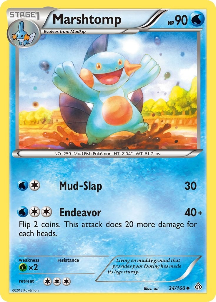 Pokemon Marshtomp 34/160 XY - Primal Clash Uncommon MP