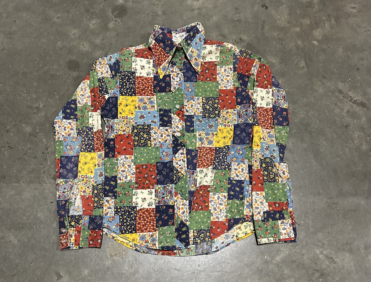 Vintage Collars n' Cuffs Patchwork-Style Button-U… - image 1