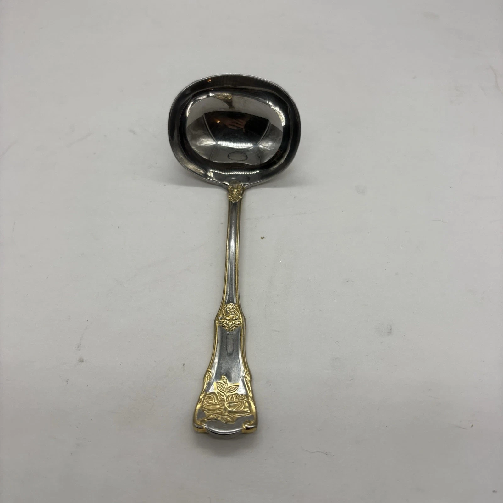 Royal Albert Old Country Roses Gold Accent Stainless Steel Gravy Ladle