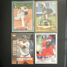 Topps Rookie Card Lot Nolasco Dietrich Stanton Fernandez Marlins 2013 4 Cards