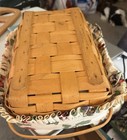 Longaberger 1999 Small Gathering Basket Set Road Trip Caddy Lid Fruit Medley 14” — photo 8