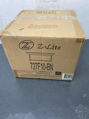 Z-Lite 727F10-BN Sonna 2-Light Drum Ceiling Fixture with Seedy Glass Shade