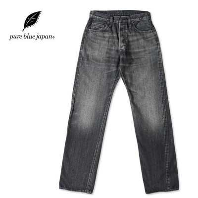 pure blue japan USED-003-BK Black Selvedge Straight Size 32-36 Made in Japan