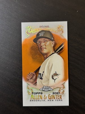 Miguel Rojas 2021 Allen & Ginter Chrome Mini Orange Refractor /25 #284 ...