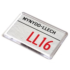 FRIDGE MAGNET - Mynydd-llech LL16 - UK Postcode