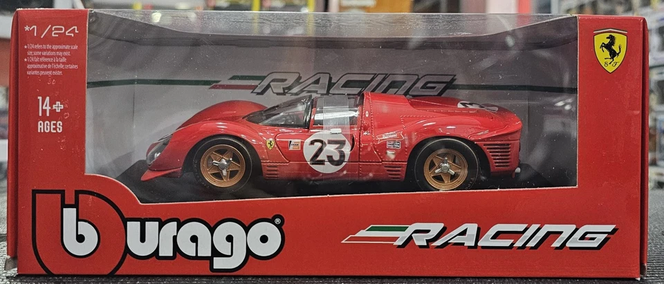 BURAGO RACING 1:24 AUTO DIE CAST FERRARI 330 P4 DAYTONA 1967 Ferrari Modellismo - Immagine 2 di 3