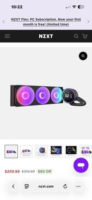 BRAND NEW STILL, RECEIVED 5/10/2026  NZXT - Kraken Elite RGB 360mm , RGB Fan