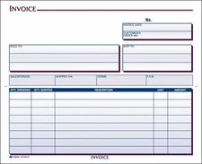 Adams Invoice Unit Set, 2-Part, Carbonless, 8.5 x 7.44 White/Canary/Pink 