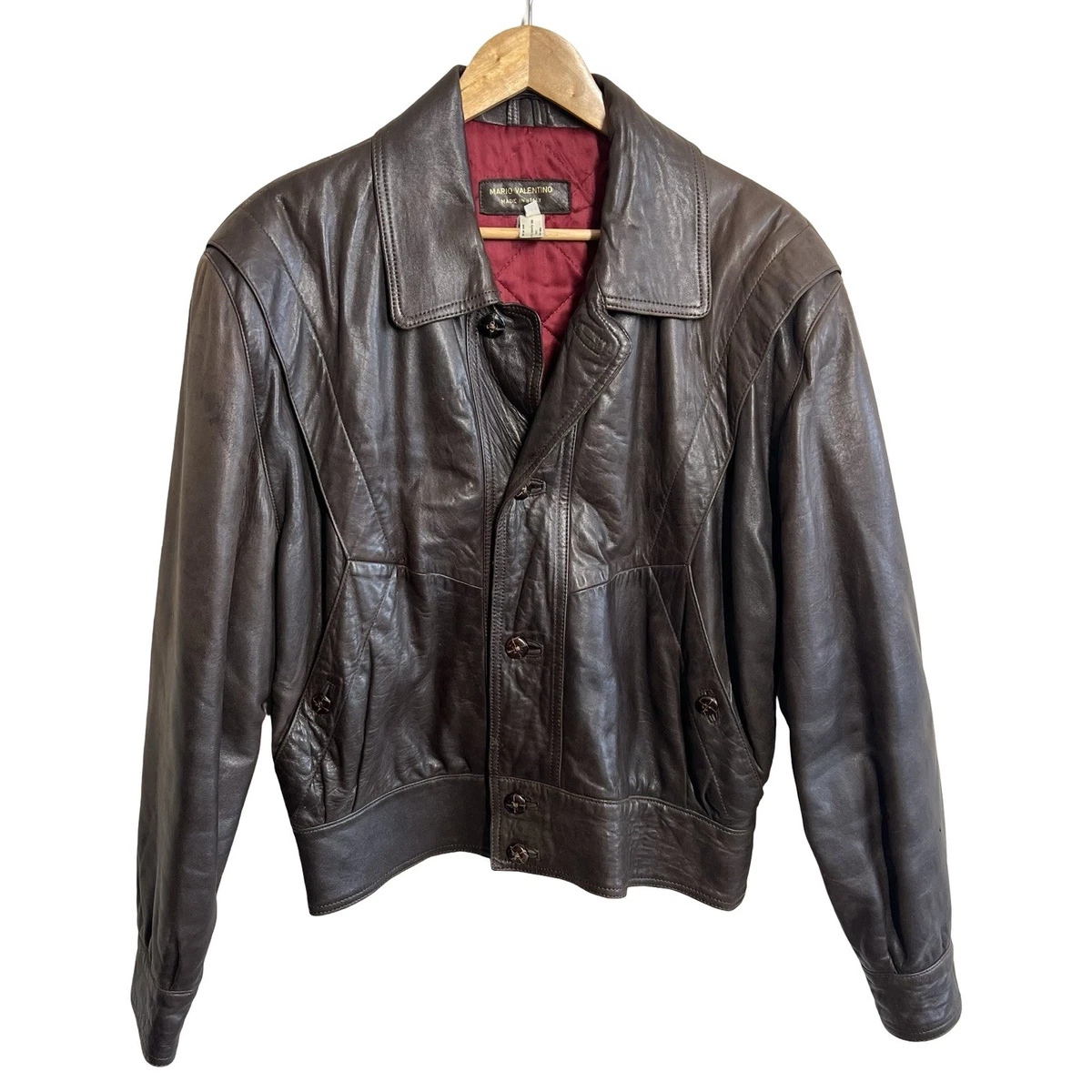 valentino leather jacket products for sale | eBay