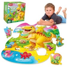 Floor Puzzles for Kids Ages 4-6, Large 45 Piece Floor Puzzles for Dinosaur