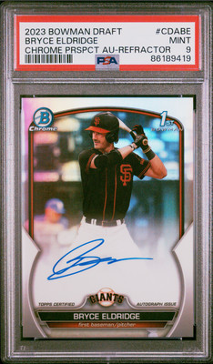 2023 Bowman Draft Chrome Prospect Auto Bryce Eldridge #CDA-BE Refractor 180/499