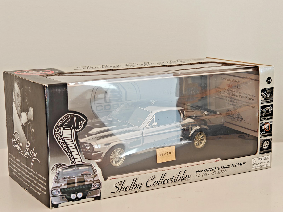 【未開封完品】Shelby Collectibles エレノア　サイン入りモデル Rare Chrome Signed 1:18 Shelby GT500E 67 Mustang 154/500 Carroll