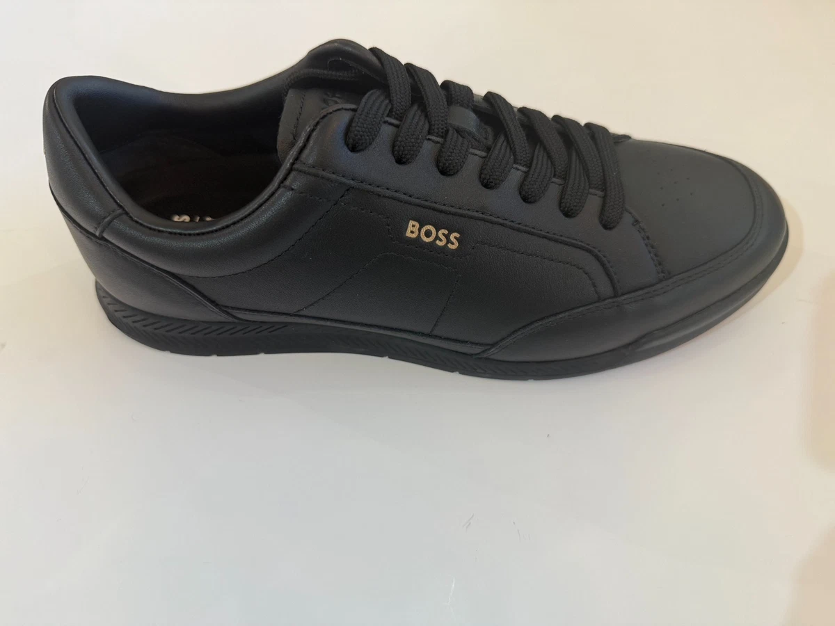 Hugo boss‎ Classic Black Leather Men\'s Shoes size 13 HUGO BOSS Leather Upper Black Casual Shoes for Men for sale  main image 2
