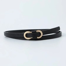 Slim Skirt Decor Belt Genuine Leather Narrow Knotted Women's Jeans Wear Belts