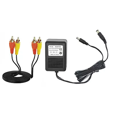 New AC Adapter Power Cord & AV Cable Fit for NES (Nintendo Entertainment System)