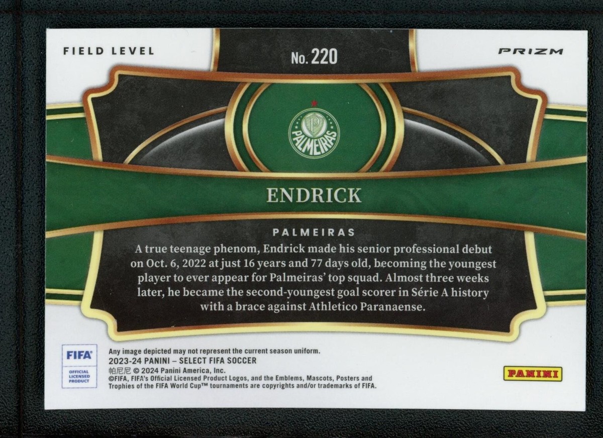 2023-24 ENDRICK PANINI SELECT FIFA FIELD LEVEL SILVER ROOKIE