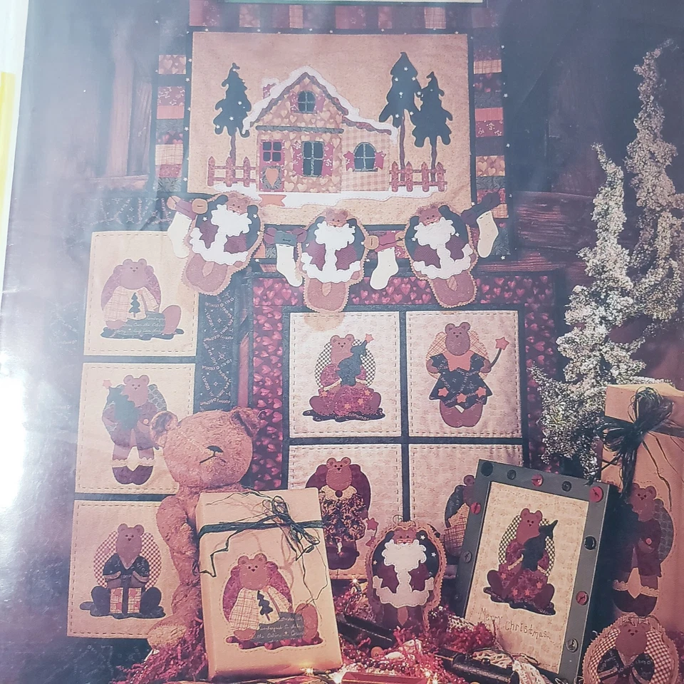 Fiber Mosaics Gingerbears Gingerbread House Applique Wall Quilt Pattern Christma - Image 2 of 3