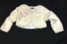 Kommunionjacke Hochzeit Mädchenjacke Mädchen Jacke Bolero Ivory ecru Altweiß NEU