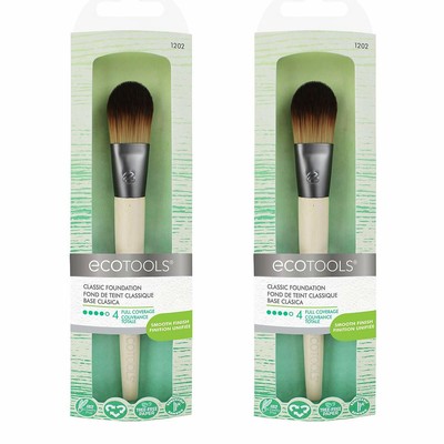 EcoTools Flat Foundation Brush Made with Recycled and Sustainable Materials Crue