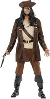 Smiffy's Adult Men's Buccaneer Costume, Coat, Shirt, Trousers And Hat, Pirate, S Smiffy's Adult Men's Buccaneer Costume, Coat, Shirt, Trousers And Hat, Pirate, S