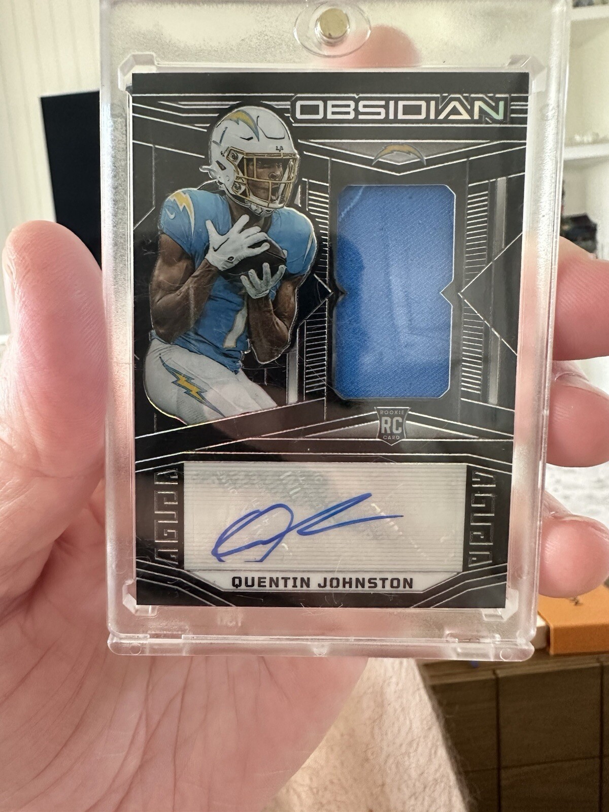 2023 Obsidian-Rookie Jersey Autographs #217 Quentin Johnston (AU,RC,MEM) 089/199