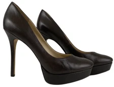 Nine West Fortonight Brown Leather Pumps