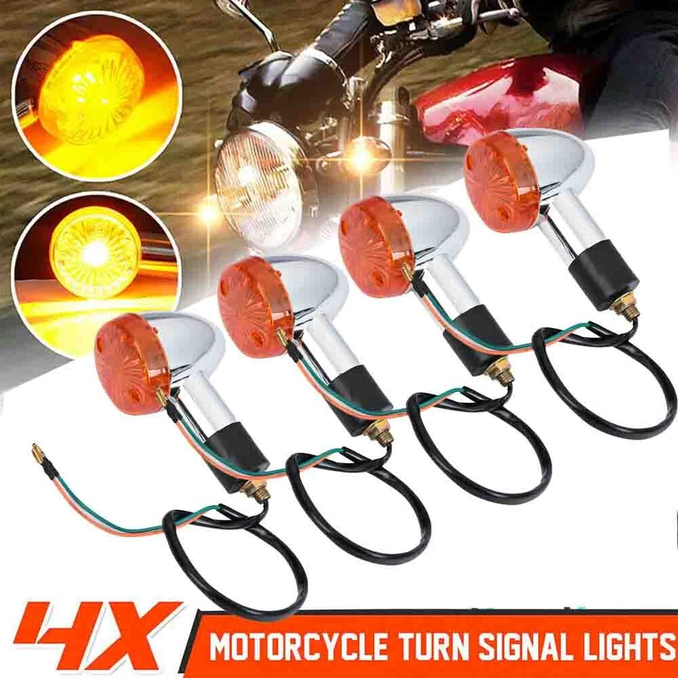 4pcs Motorcycle Turn Signal Indicator Lights Blinker for kawasaki for Suzuki AZ Foto 2 de 4