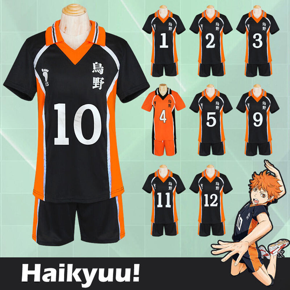 Anime haikyuu!! Camisa de voleibol para cosplay, karasuno high