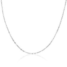 24 Inch Thin Delicate Sterling Silver 0.90mm Cable Chain Necklace