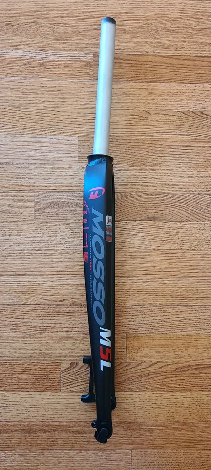 HORQUILLA RÍGIDA ALUMINIO MOSSO M5L 470 FRENO DISCO NEGRO-ROJO MATE MTB 29" Foto 2 de 4