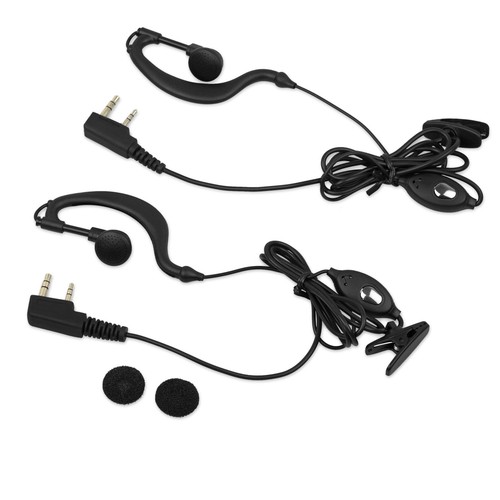 2X Headset/Earpiece Ear Clip For Baofeng Walkie Talkie Radio Security 2 Pin - Picture 3 of 9