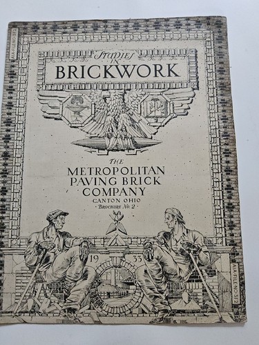 1933 METROPOLITAN PAVING BRICK COMPANY Canton Ohio " Studies in BRICKWORK " FINE - 第 1/6 張圖片