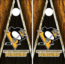 Pittsburgh Penguins Cornhole Board Vinyl Wrap - Decal Sticker VZ586