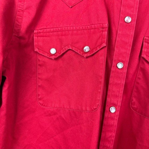 Vintage 1990s Lauren Ralph Lauren Women’s Red Western Shirt Pearl Snaps Medium - Picture 3 of 11
