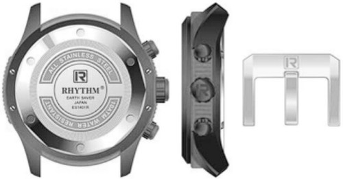 Rhythm Earth Saver 401 Green Solar-Powered Chronograph Watch - ES1401R03 - Picture 4 of 4