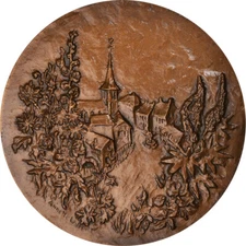 [#184878] France, Medal, Région de la Marne, Geography, 1989, Annette Landry, AU