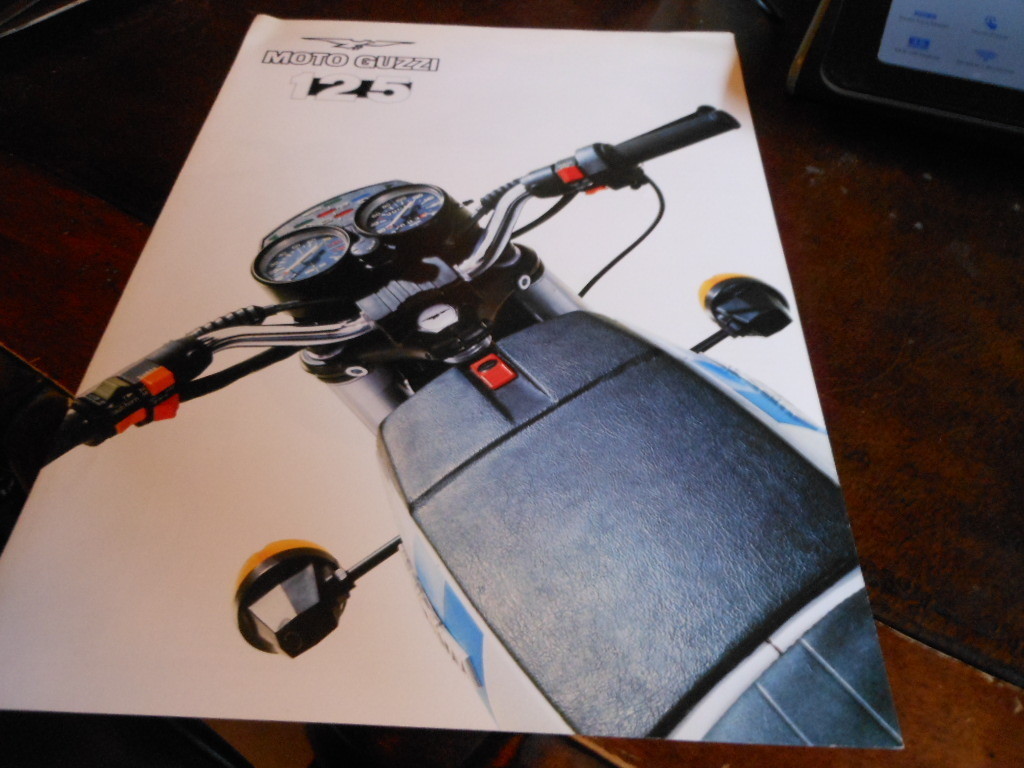 NOS NEW Moto Guzzi Vintage Brochure 125 | eBay