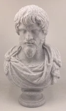 GREEK SCULPTURE BUST OF A BARBARIAN 7.9 INCH/200 MM, MUSEUM REPRODUCTION