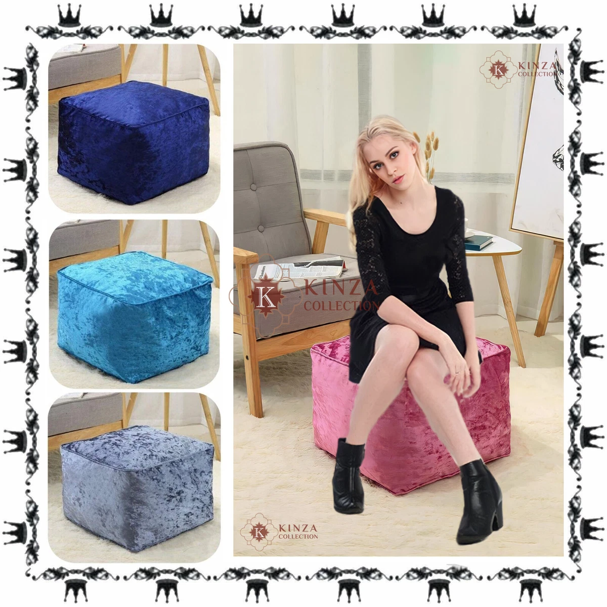 Bean bag ottoman cube deals