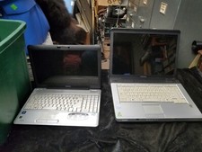 2 TOSHIBA Brand Laptop Computers For Parts Untested Satellite A205 L505 ES5018