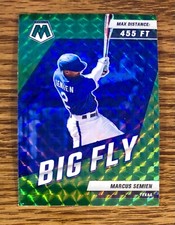 2022 Panini Mosaic Baseball Big Fly Green Mosaic Marcus Semien BF-5 Texas